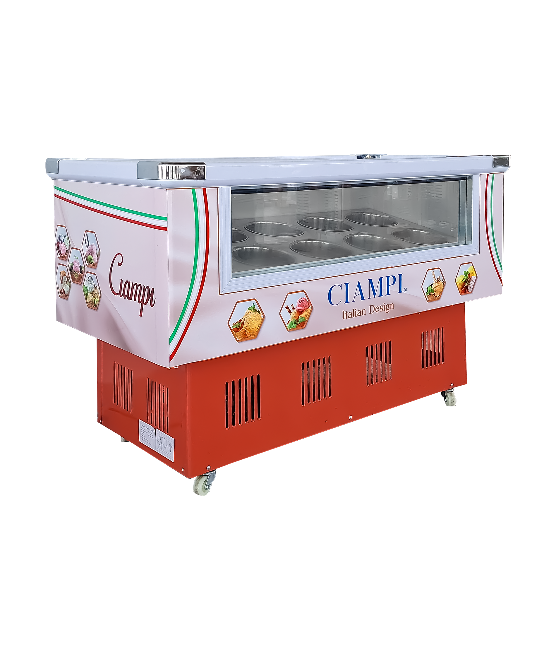 CONGELATORE DI GELATO (ROSSO, CANARIO, BIANCO)
