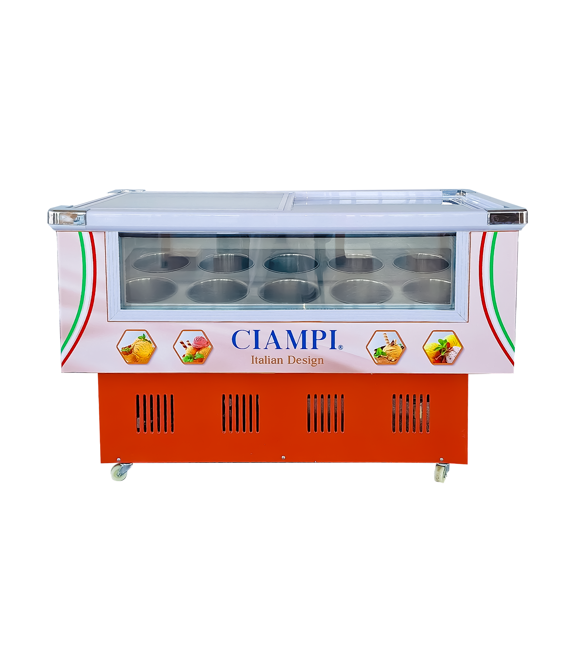CONGELATORE DI GELATO (ROSSO, CANARIO, BIANCO)
